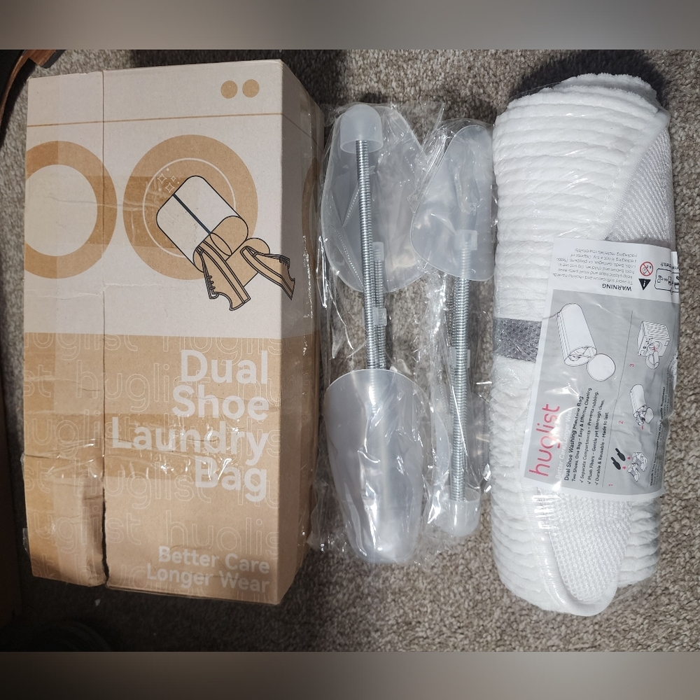 Dual Shoe Laundry Bag - White